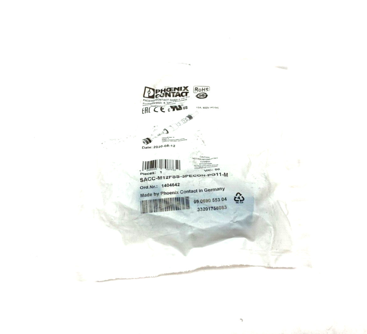 Phoenix Contact SACC-M12FSS-3PECON-PG11-M Power Connector 4-Position 1404642 - Maverick Industrial Sales