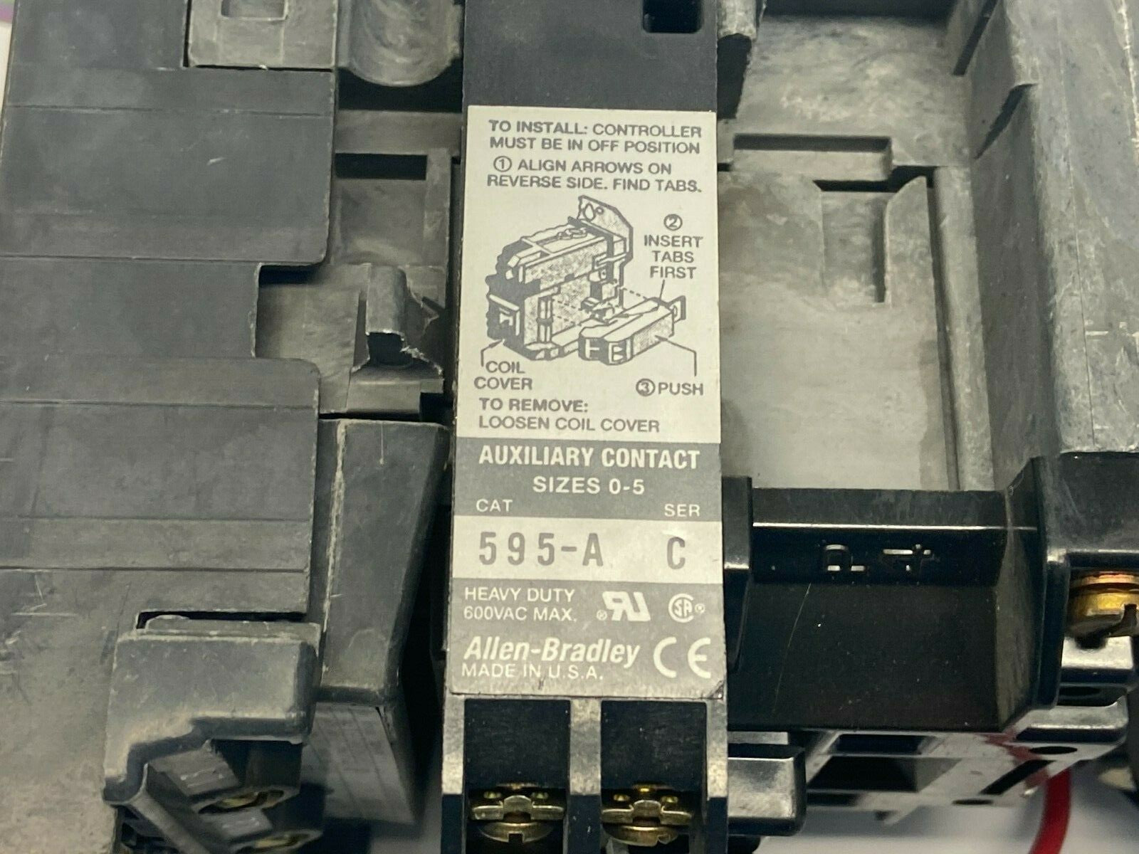 Allen Bradley 509-B0D Ser B Starter w/ 592-B0W16 Relay and 2 x 595-A Contacts - Maverick Industrial Sales