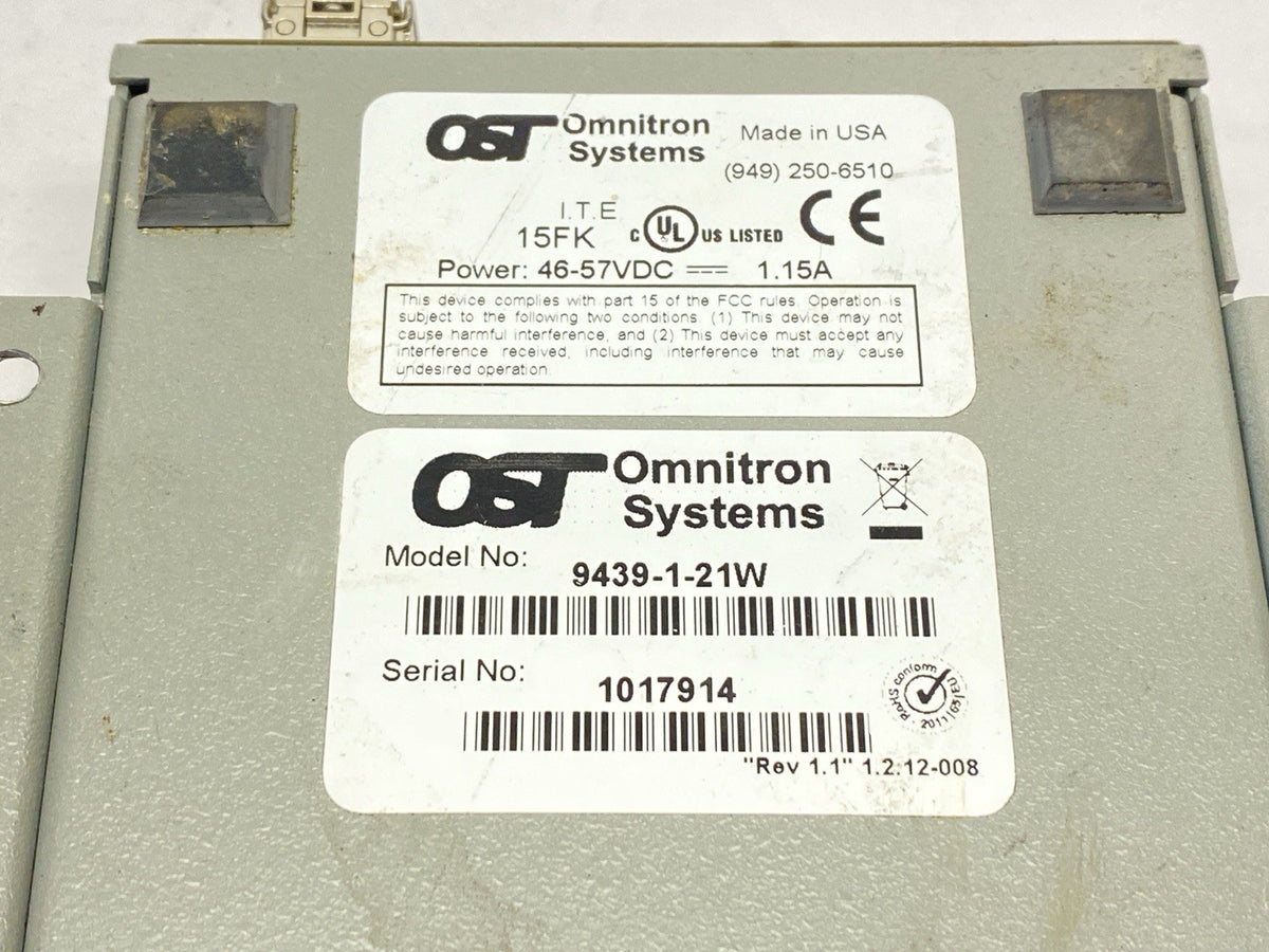 Omnitron Systems 9439-1-21W OmniConverter GPoE+/S FIber Converter Module - Maverick Industrial Sales