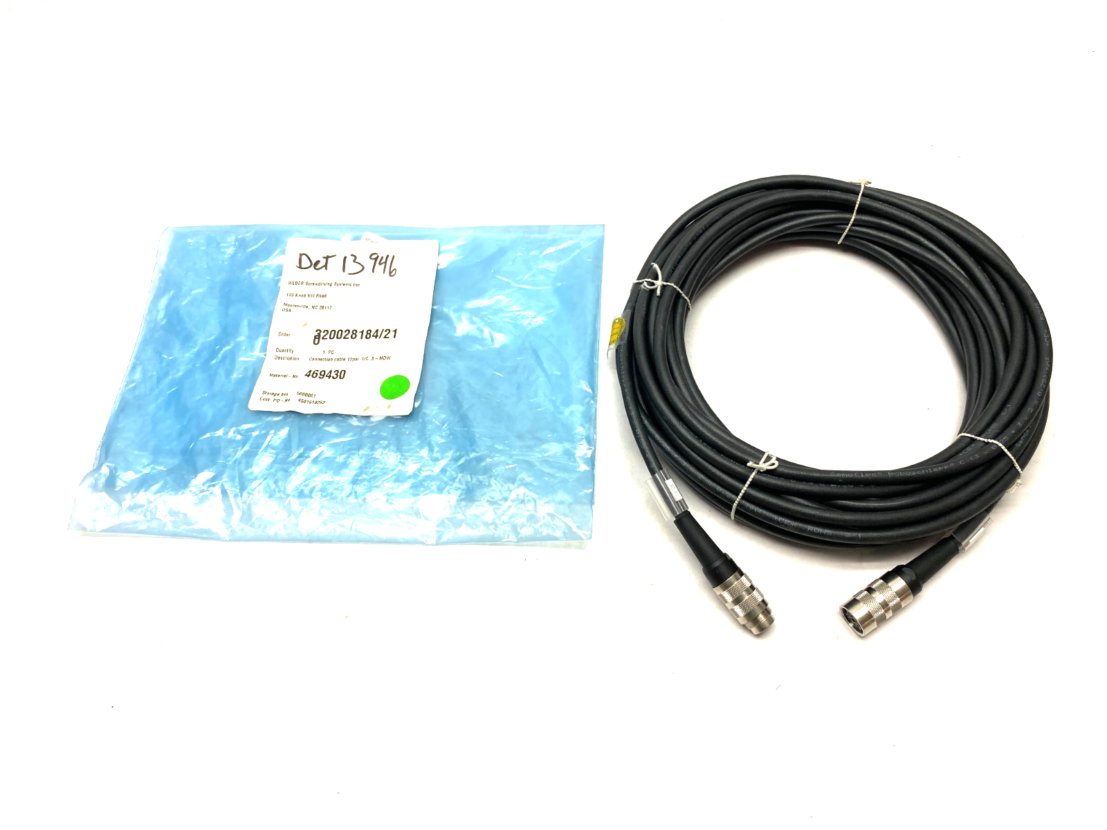 Weber 469430 Screwdriving System Connection Cable 12-pol ST140 - Maverick Industrial Sales