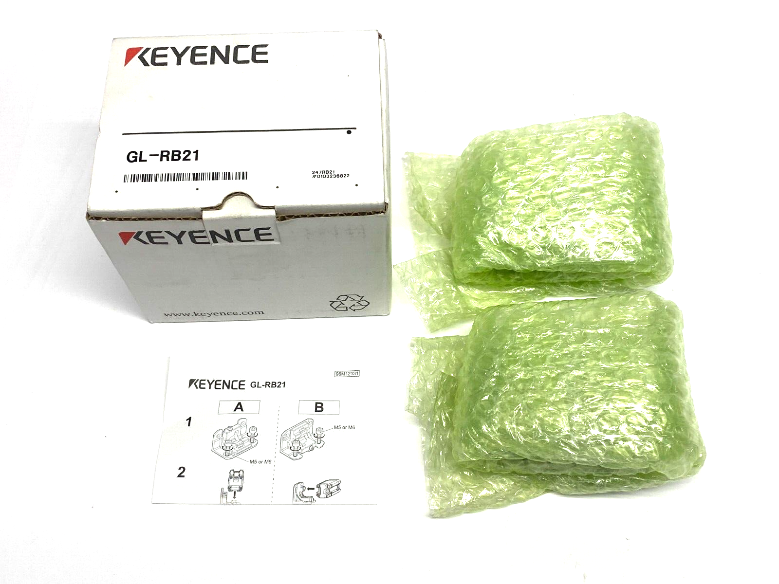 GL-RB21 | Keyence Zero Deadspace Light Curtain Mounting Brackets SET OF 2 - New - Maverick Industrial Sales