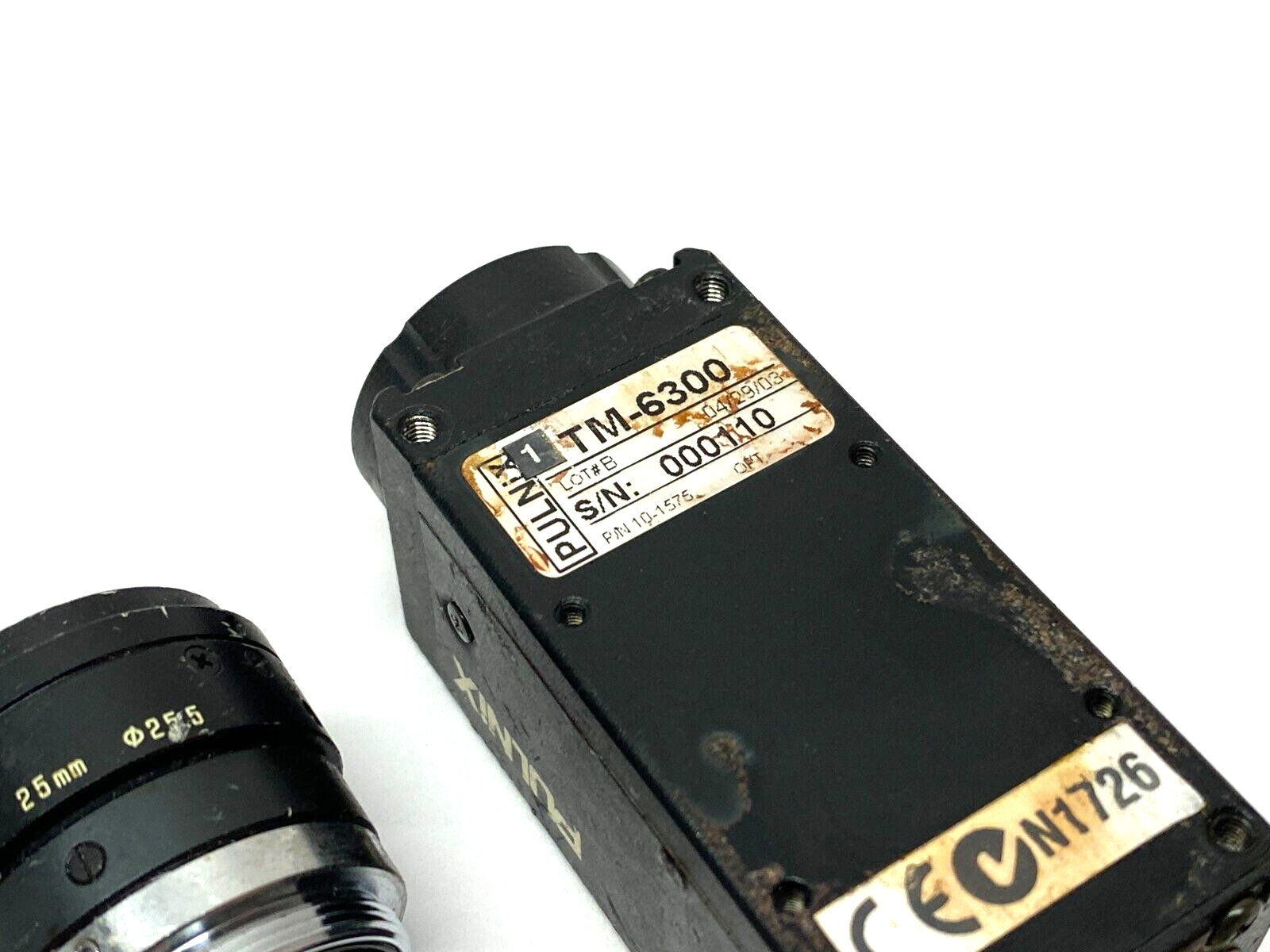 Pulnix TM-6300 Monochrome Full-Frame Shutter Camera 10-1575 w/ Lens - Maverick Industrial Sales