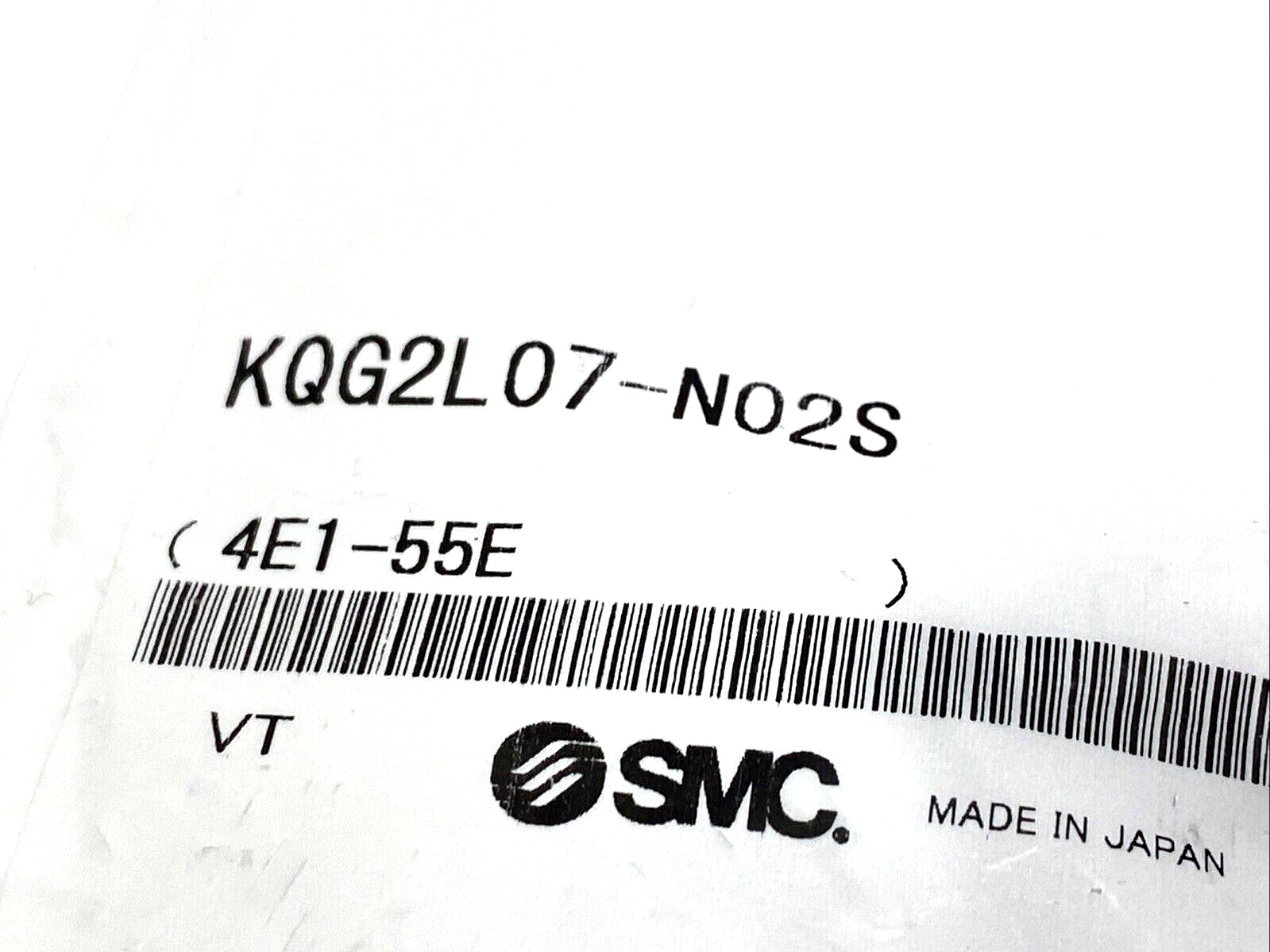KQG2L07-N02S | SMC Pneumatic Fitting, Male Elbow SS 1/4" Tube OD 1/4" NPT, SUS - New - Maverick Industrial Sales