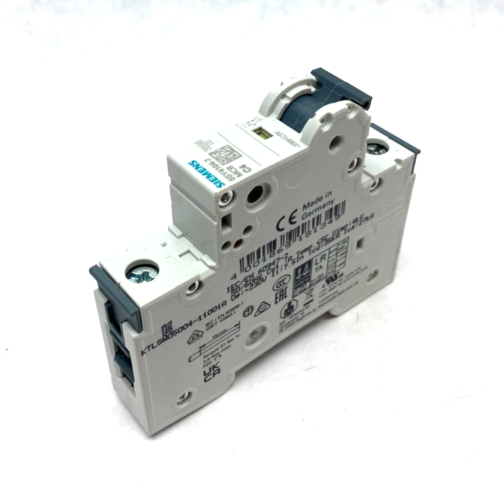 Siemens 5SY4104-7 Miniature Circuit Breaker 1-Pole MCB C4 - Maverick Industrial Sales