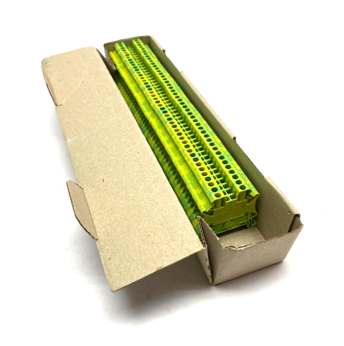 Siemens 8WH1000-0CF07 Ground Terminal Block Green/Yellow 4mm PE/PEN BOX OF 43 - Maverick Industrial Sales