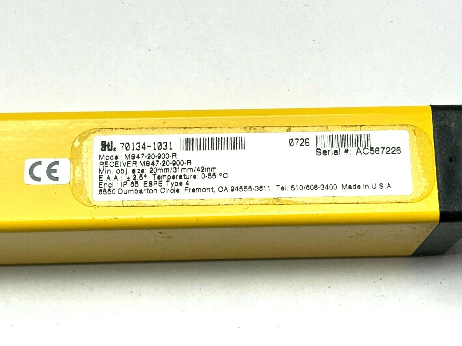 Omron STI MS47-20-900-R Safety Light Curtain Mini Safe 4700 Receiver - Maverick Industrial Sales