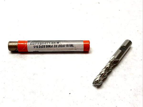 Brubaker 80411-00-B End Mill 5/16 D x 3/8 SHK x 1 3/8 LOC x 3 1/8 OAL - Maverick Industrial Sales