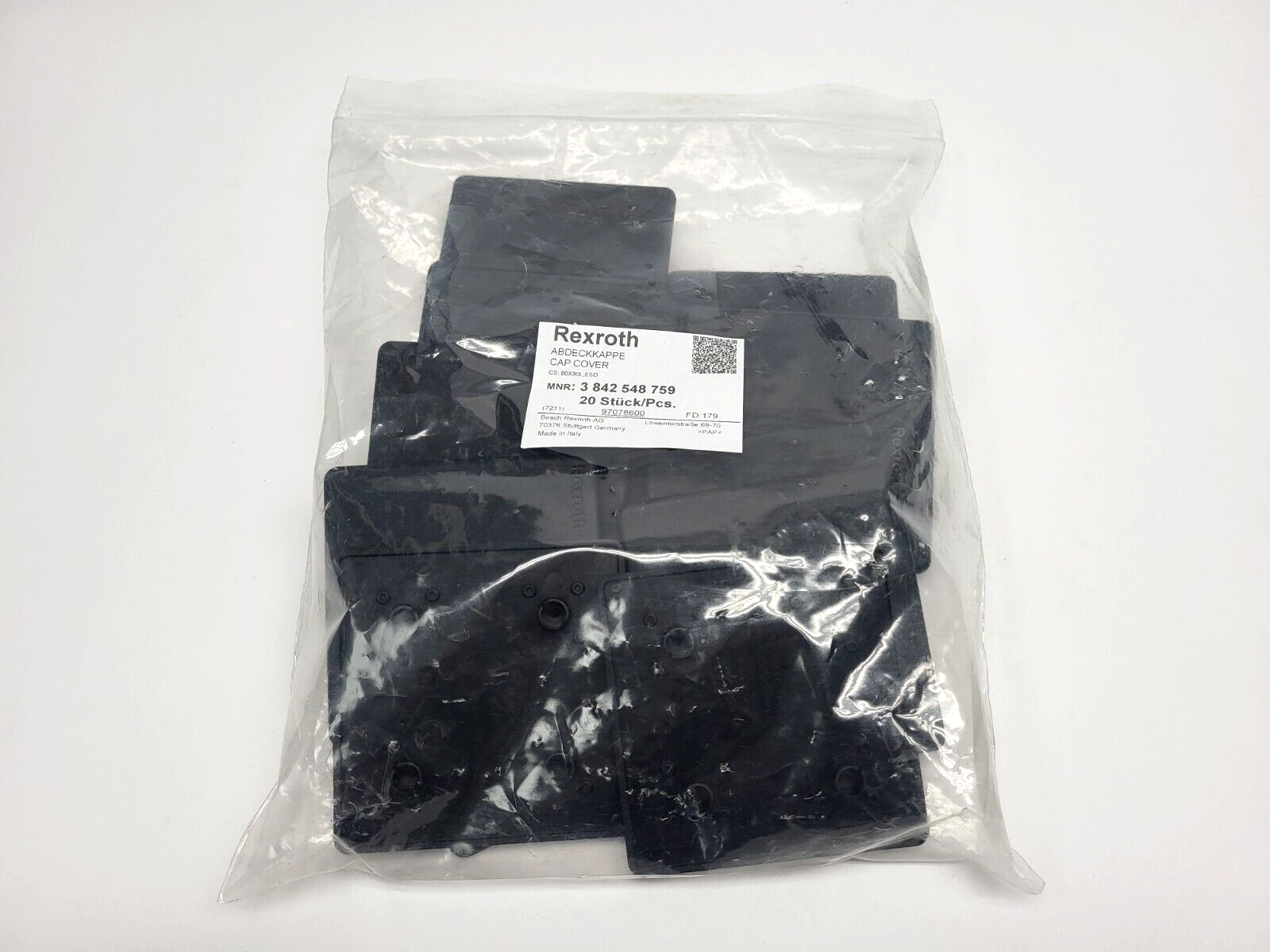 Bosch Rexroth 3842548759 Cap Cover PKG OF 20 - Maverick Industrial Sales