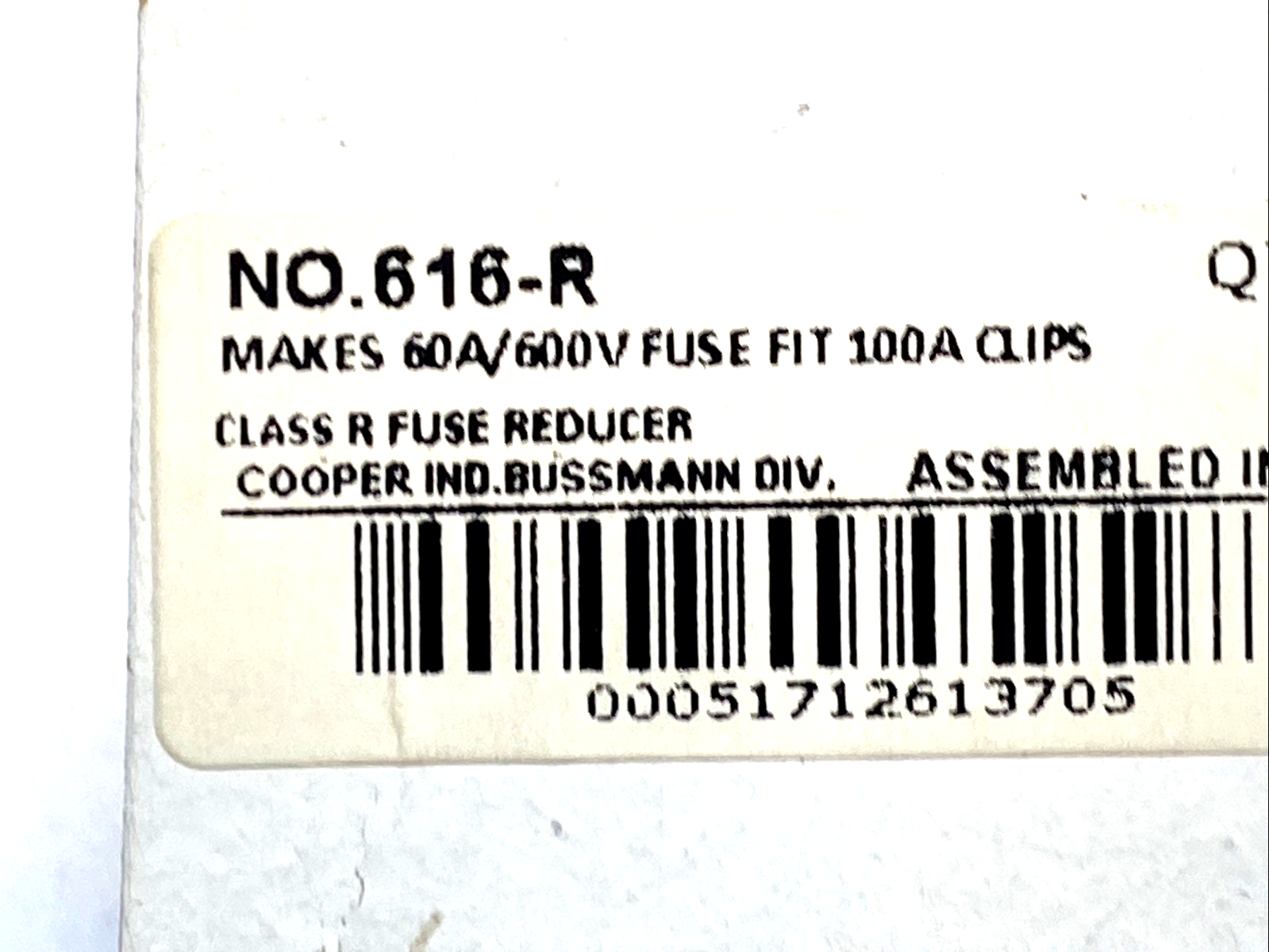 Bussmann 616-R Fuse Reducer 600V - Maverick Industrial Sales