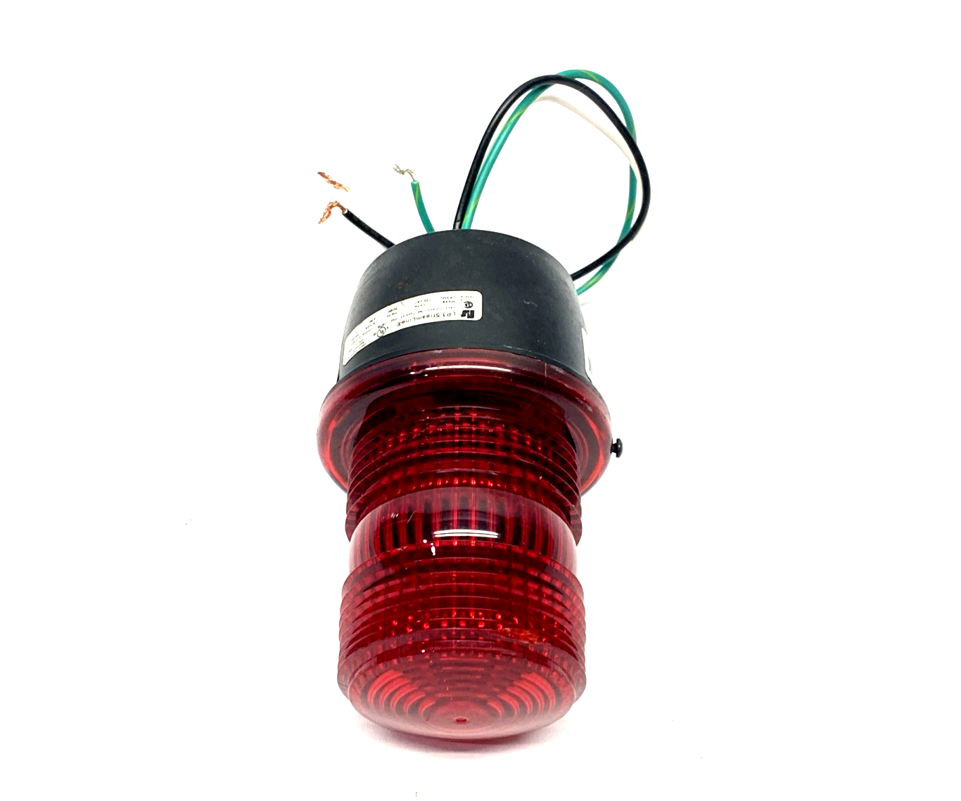 Federal Signal LP3ML-120R StreamLine Low Profile LED Light, Red BROKEN BOTTOM - For parts or not working - Maverick Industrial Sales