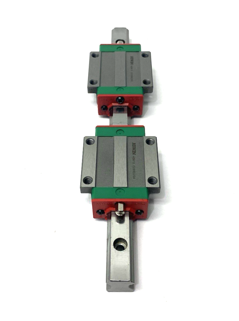 HGW-15-CC-2T220-Z0-C | Hiwin Linear Guideway Block and Rail, 2-Blocks, 220mm Rail - Used - Maverick Industrial Sales