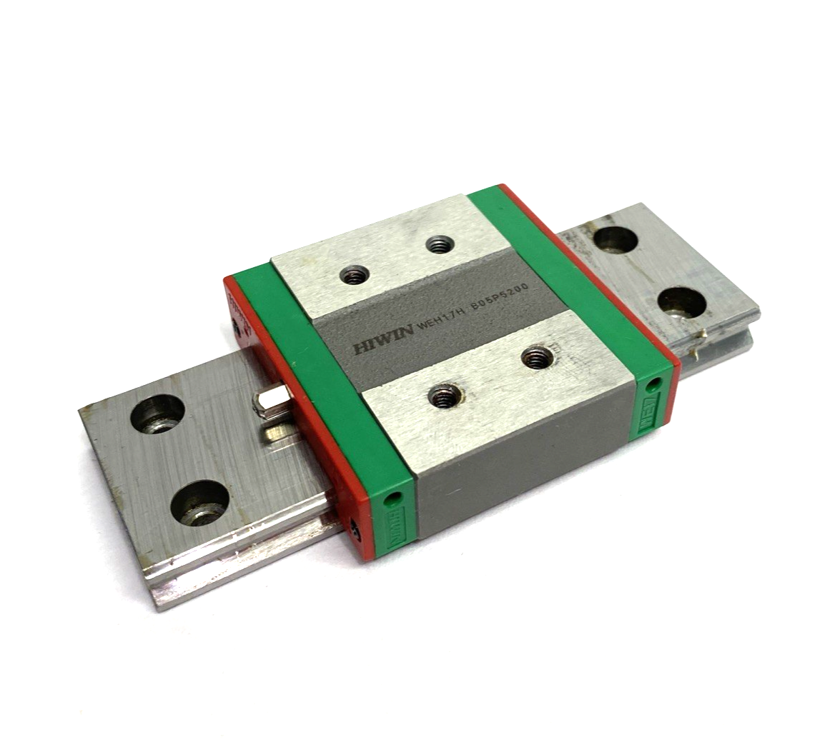 WEH-17-CA-1T100-Z0-C | Hiwin Linear Guideway Block and Rail, 1-Block, 100mm Rail - Used - Maverick Industrial Sales