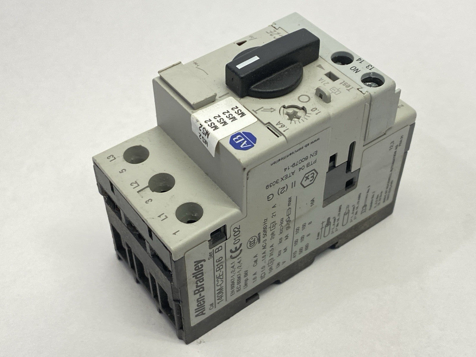 140M-C2E-B16 | Allen Bradley Ser B Motor Starter 1-1.6A w/ 140M-C-AFA10 Contact - Used - Maverick Industrial Sales