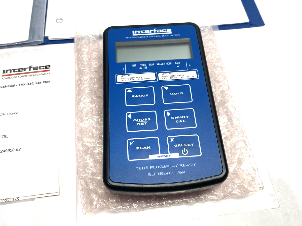 Interface 9320-1 TEDS Digital Load Cell Indicator Instrument, Portable - Maverick Industrial Sales