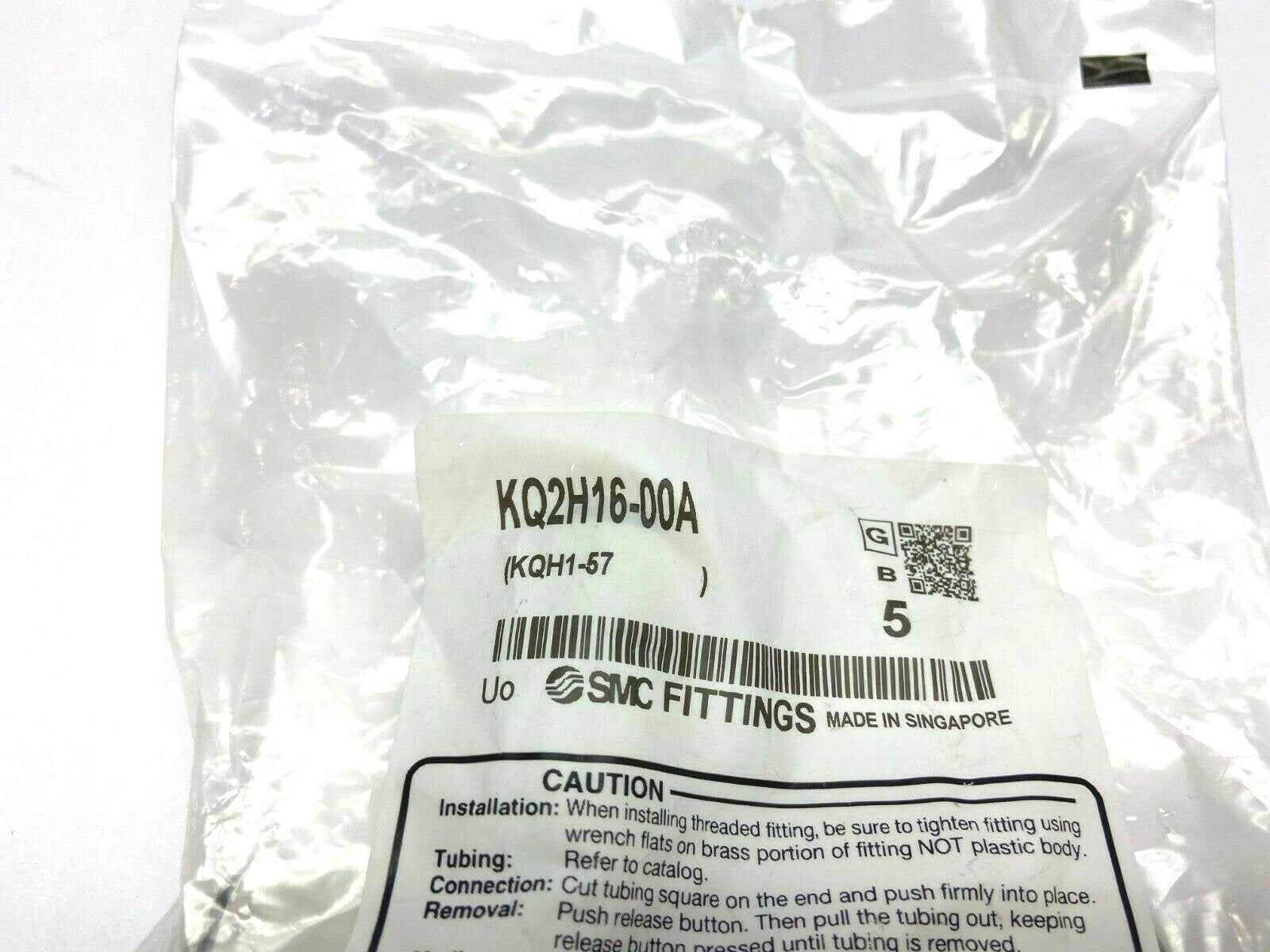 SMC KQ2H16-00A 16 OD Straight Union Pack of 5 - Maverick Industrial Sales