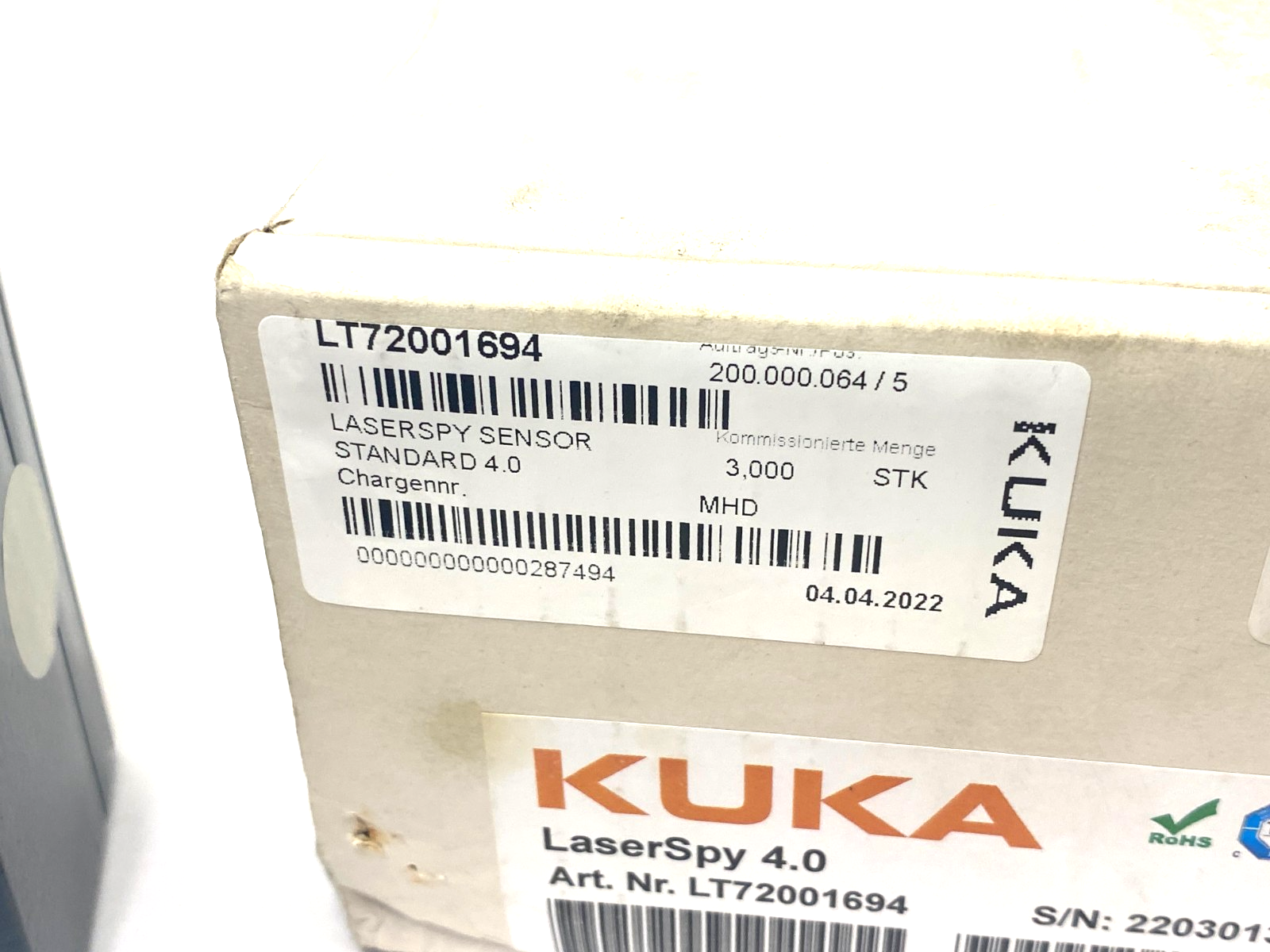 Kuka LT72001694 LaserSpy 4.0 Active Sensor for Laser Safety - Maverick Industrial Sales