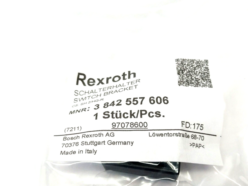 Bosch Rexroth 3842557606 Switch Bracket SH 2/HQ-R LOT OF 2 - Maverick Industrial Sales