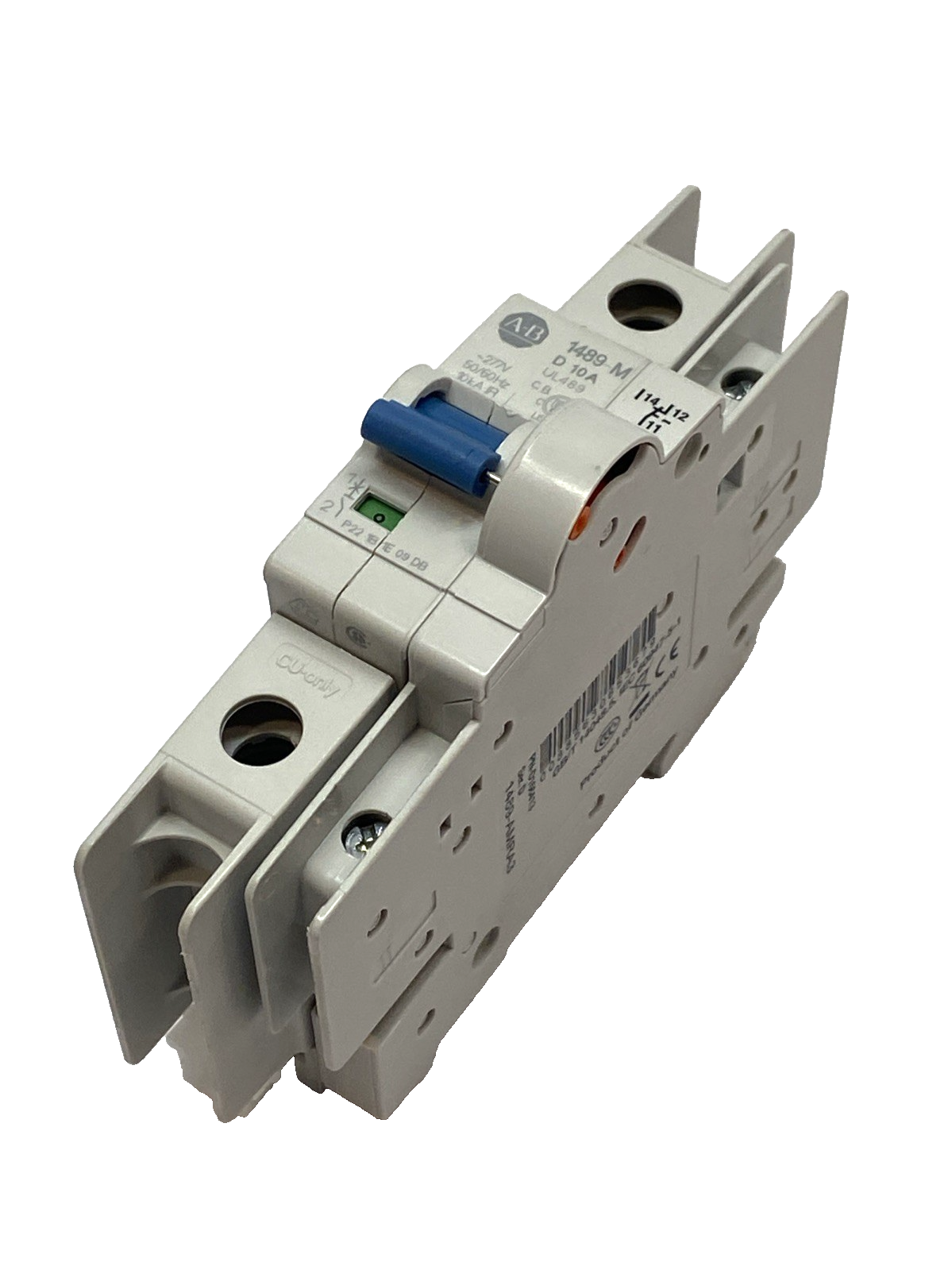 Allen‑Bradley 1489-M1D100 10A Breaker w/ 1489-AMRA3 Aux Contact 1P D‑Curve - Maverick Industrial Sales