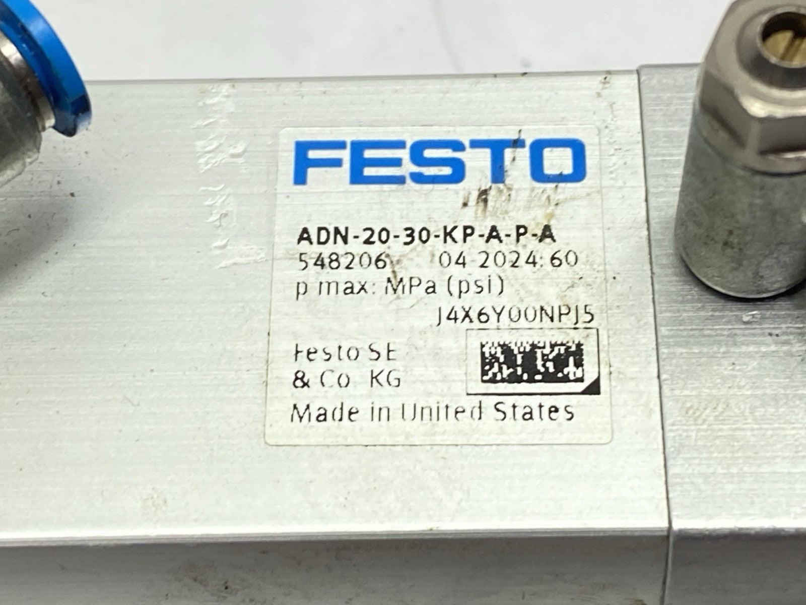 Festo ADN-20-30-KP-A-P-A Compact Pneumatic Cylinder 20mm Bore 30mm Stroke 548206 - Maverick Industrial Sales