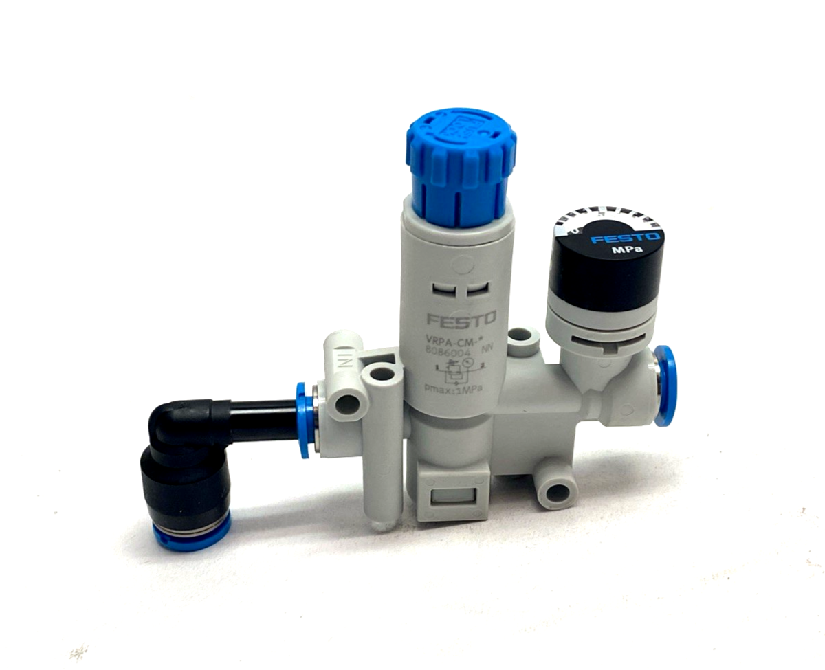 Festo VRPA-CM-Q6-E Pressure Regulator 6mm Tube O.D. 8086004 - Maverick Industrial Sales