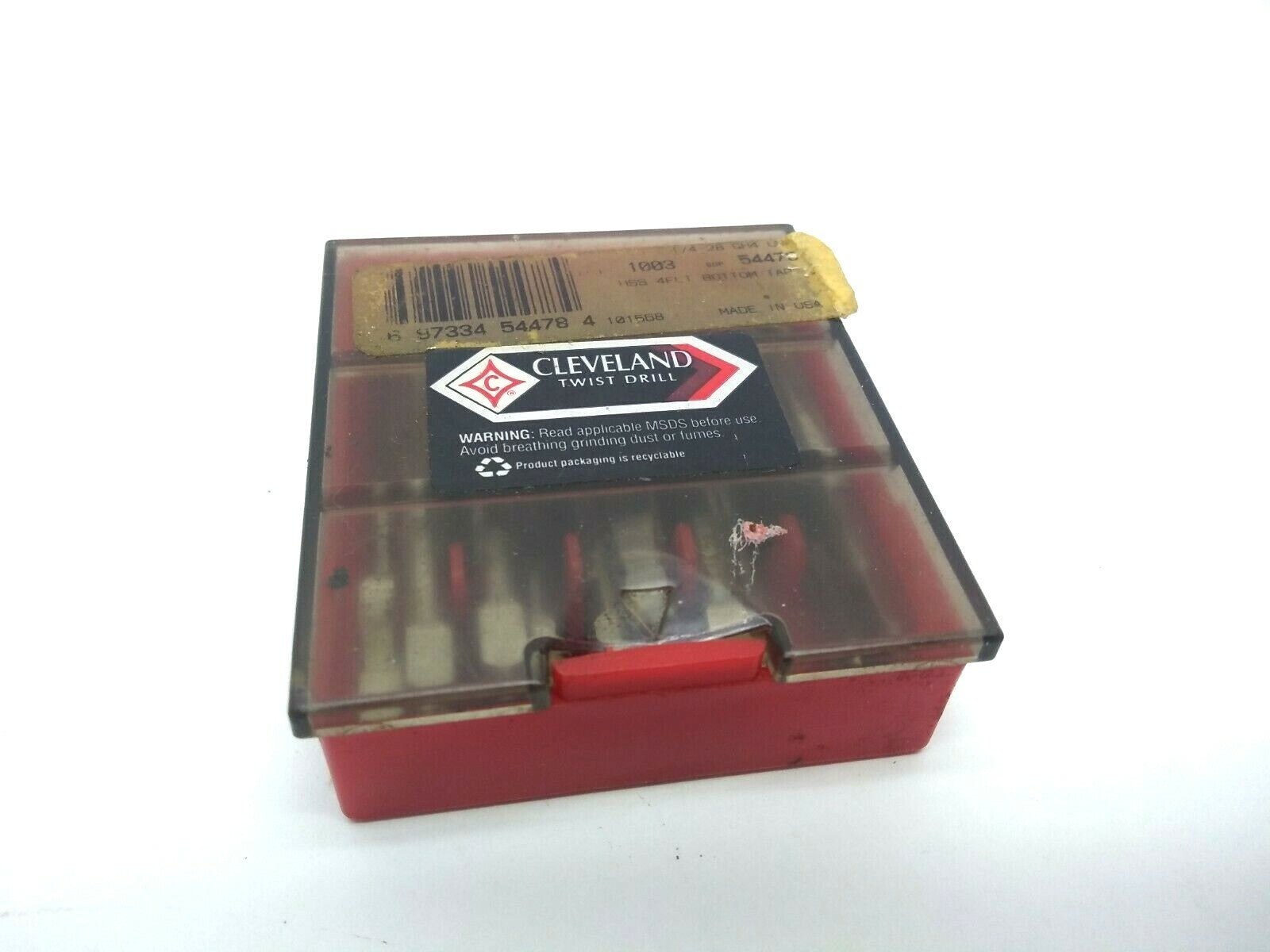 Cleveland 54478 Twist Drill 1003 1/4-28 GH4 UNF 4 Straight Flutes Bottoming Taps - Maverick Industrial Sales