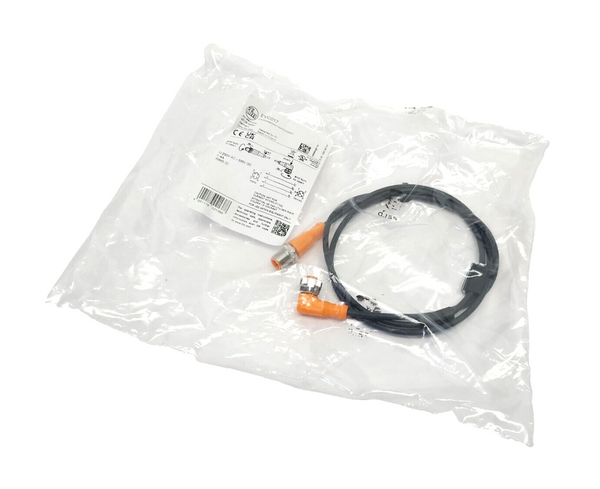 ifm EVC017 Cordset M12 4-Pin Male - Angle Female 1m VDOAH040MSS0001H04STGH040MSS - Maverick Industrial Sales