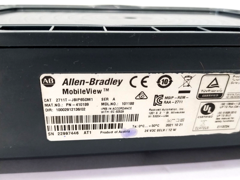 Allen Bradley 2711T-JBIP65DM1 Ser. A MobileView IP65 Junction Box - Maverick Industrial Sales