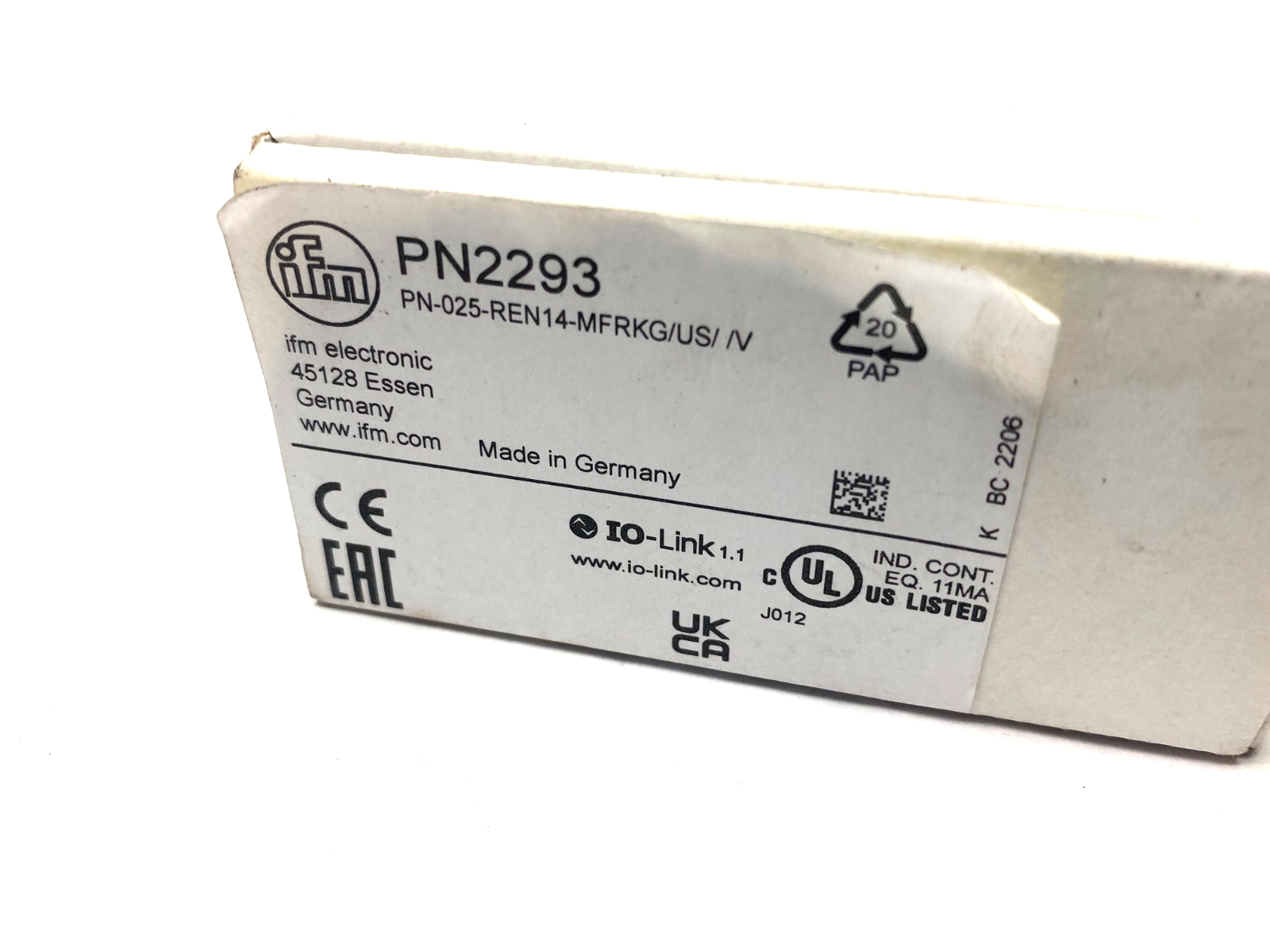 Ifm PN2293 Pressure Sensor w/ Digital Display PN-025-REN14-MFRKG/US/ /V - Maverick Industrial Sales