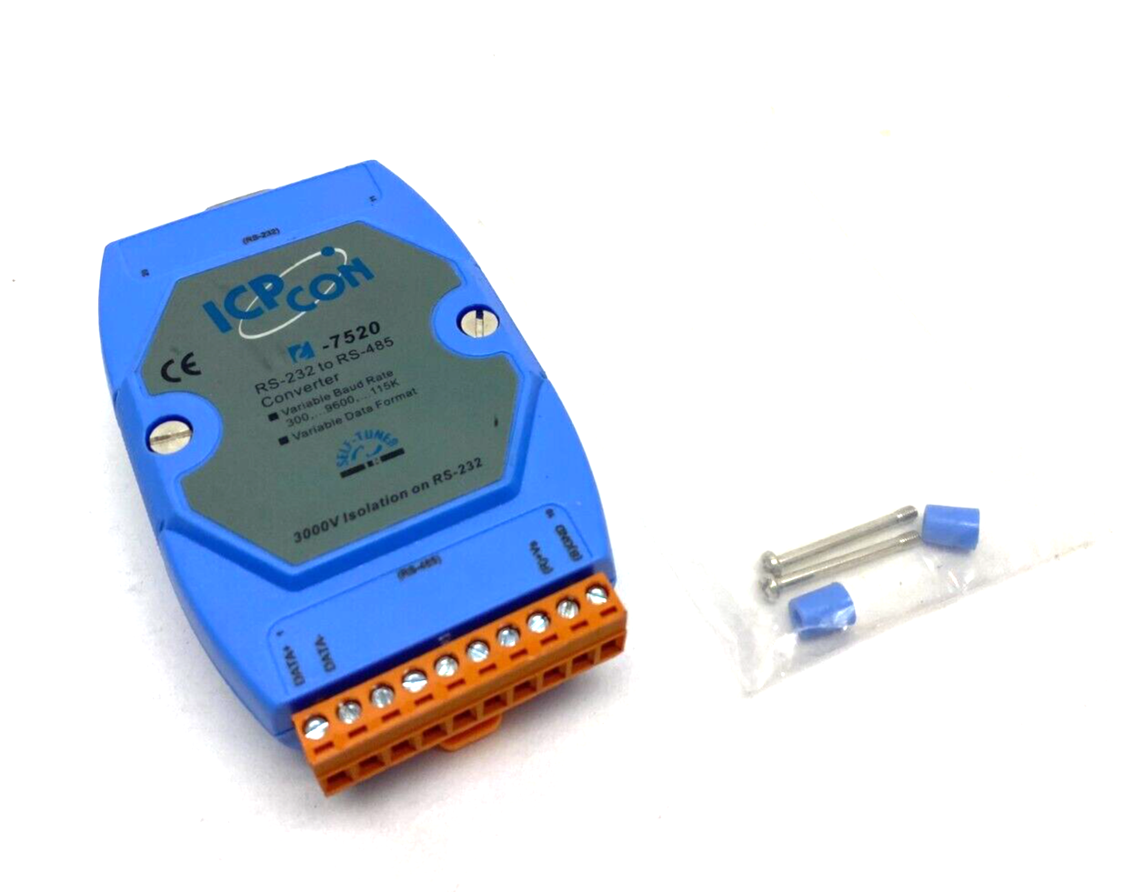 ICP Con i-7520 Self-Tuner RS-232 to RS-485 Isolation Converter Module 3000V - Used - Maverick Industrial Sales