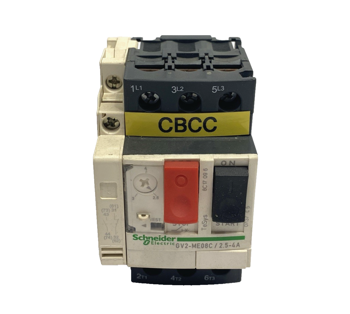 GV2-ME08 C | Schneider Electric TeSys Manual Starter & Protector GV2-ME08C/2.5-4A - Used - Maverick Industrial Sales