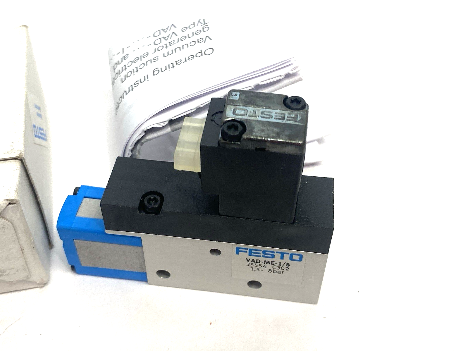 VAD-ME-1/8 | Festo Vacuum Generator, T-shape, High-Vacuum, 35554 - New – Open box - Maverick Industrial Sales