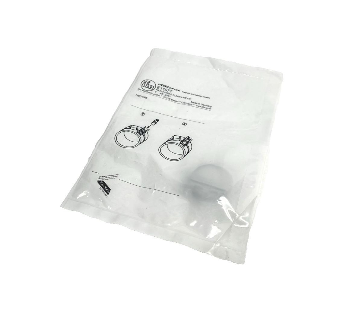ifm E11977 Fixing Strap For Smooth Body Cylinder FIXING STRAP CLEAN-LINE CYL 2PK - Maverick Industrial Sales