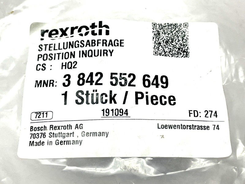 Bosch Rexroth 3842552649 Position Monitoring Kit - Maverick Industrial Sales