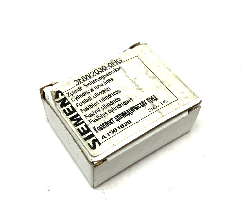 3NW2030-0HG | Siemens SENTRON Cylindrical Fuse, Slow-Blow, 3A, BOX OF 10 - New – Open box - Maverick Industrial Sales