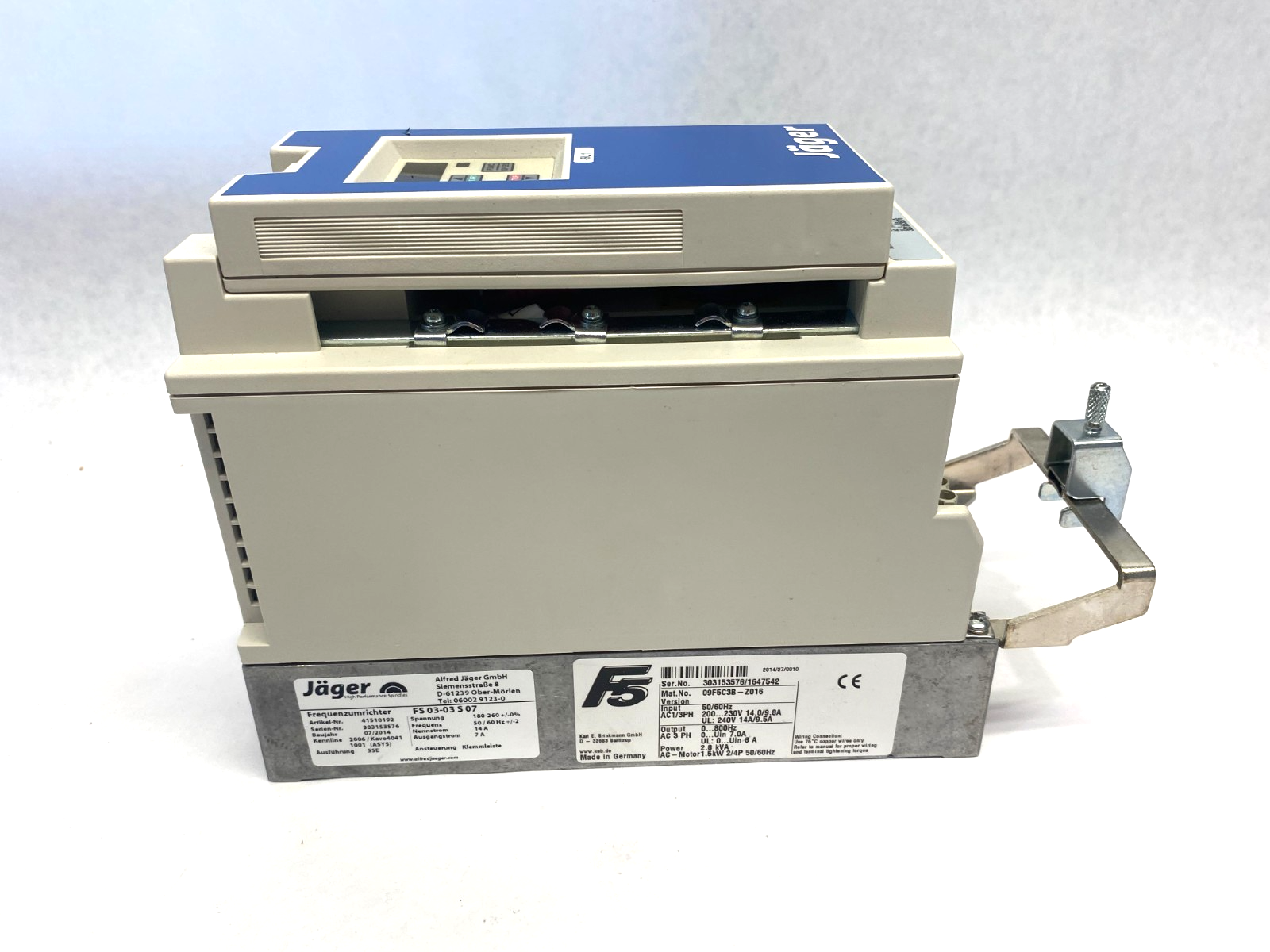 09F5C3B-Z016 | KEB Jager COMBIVERT Drive Controller FS03-03S07 - Used - Maverick Industrial Sales