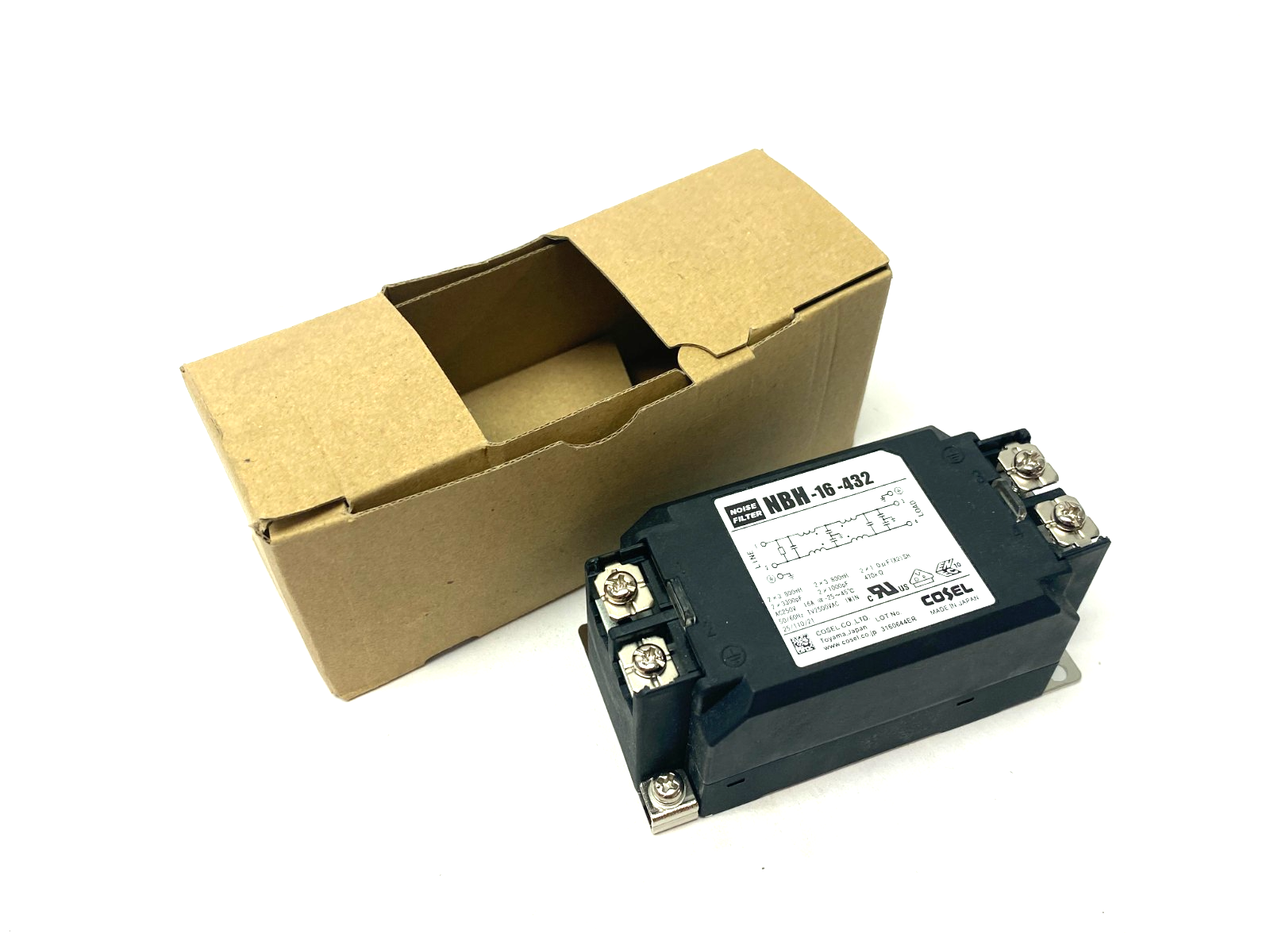 Cosel NBH-16-432 Power Line Noise Filter - Maverick Industrial Sales