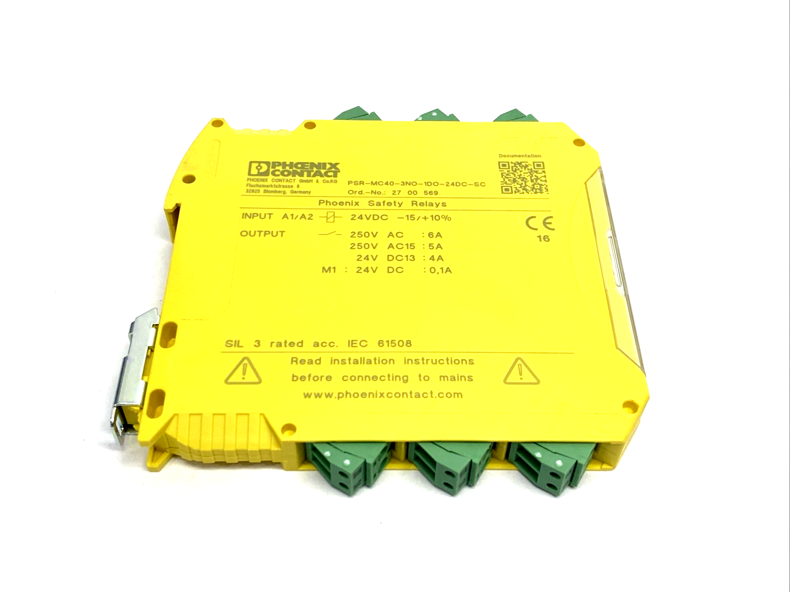 Phoenix Contact PSR-MC40-3NO-1DO-24DC-SC Safety Relay 2700569 - Maverick Industrial Sales