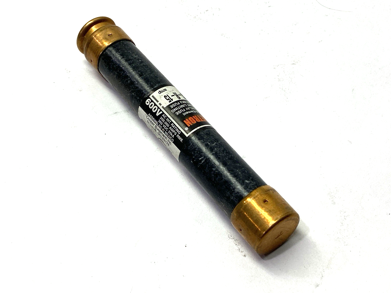 Fusetron FRS-R-15 Time-Delay Current Limiting Fuse Class RK5 600V 15A SHELFWARE - Maverick Industrial Sales