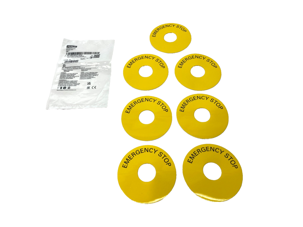 3SU1900-0BC31-0DA0 | Siemens E-Stop Backing Plate Self-Adhesive 23mm ID LOT OF 7 - New – Open box - Maverick Industrial Sales