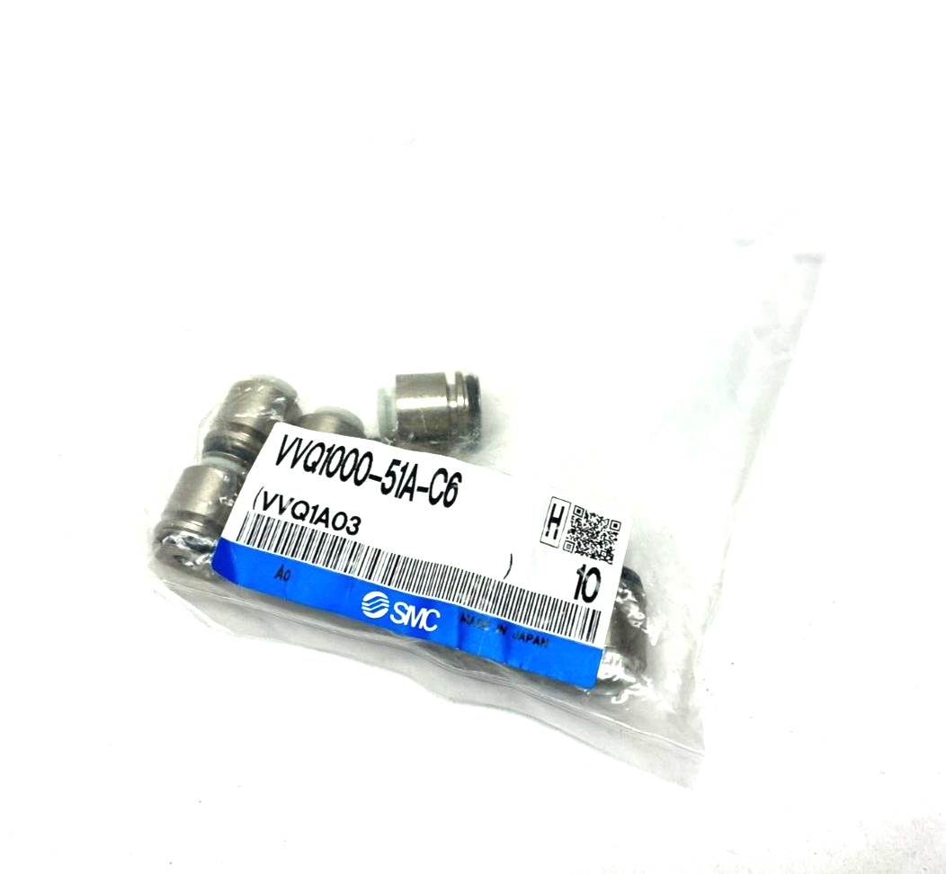 SMC VVQ1000-51A-C6 Stainless Steel Fitting Assembly 6mm PKG OF 10 - Maverick Industrial Sales
