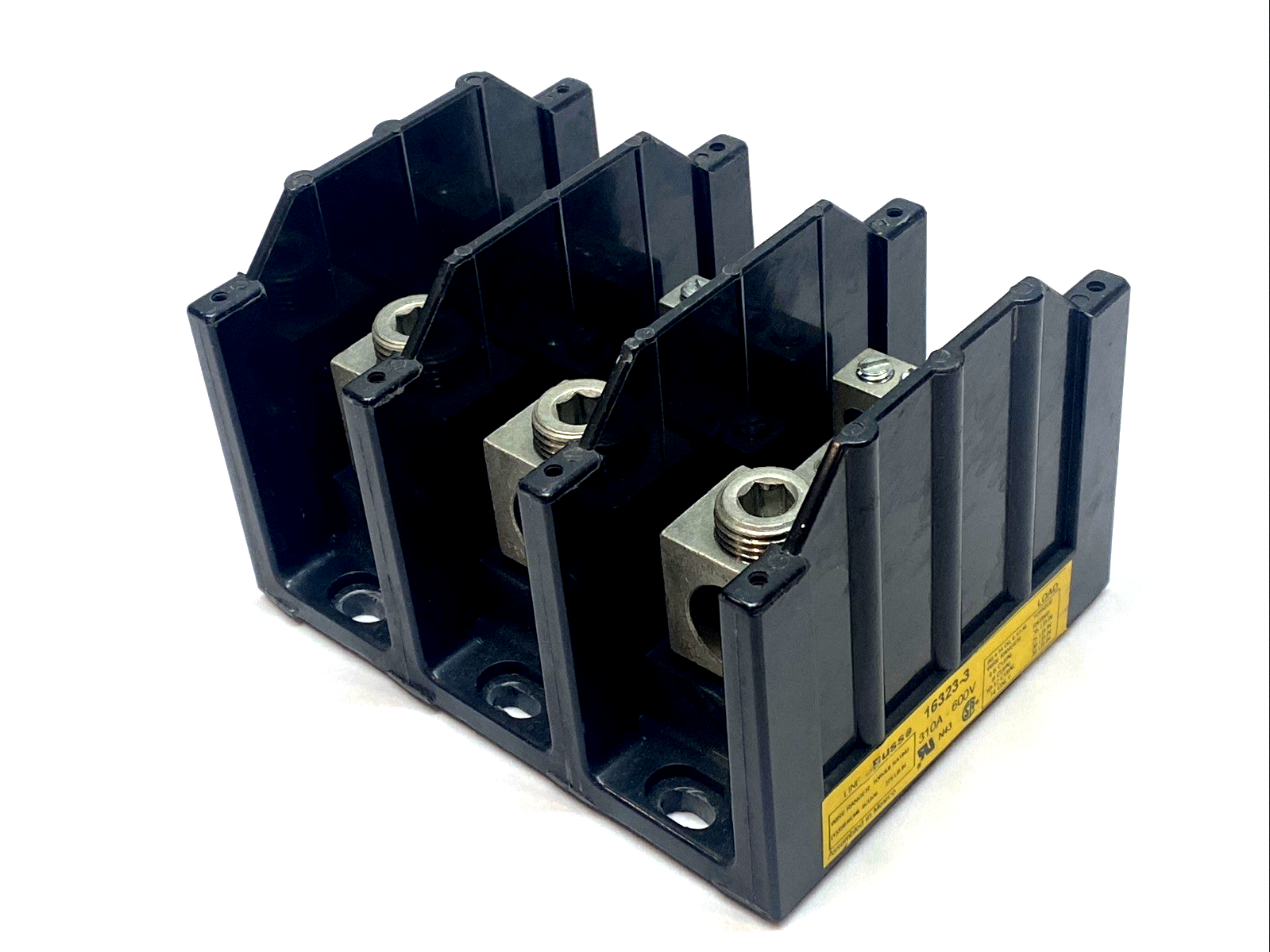 | Cooper Bussmann 16323-3 Power Distribution Block 310A 600V 3-Pole - Used - Maverick Industrial Sales