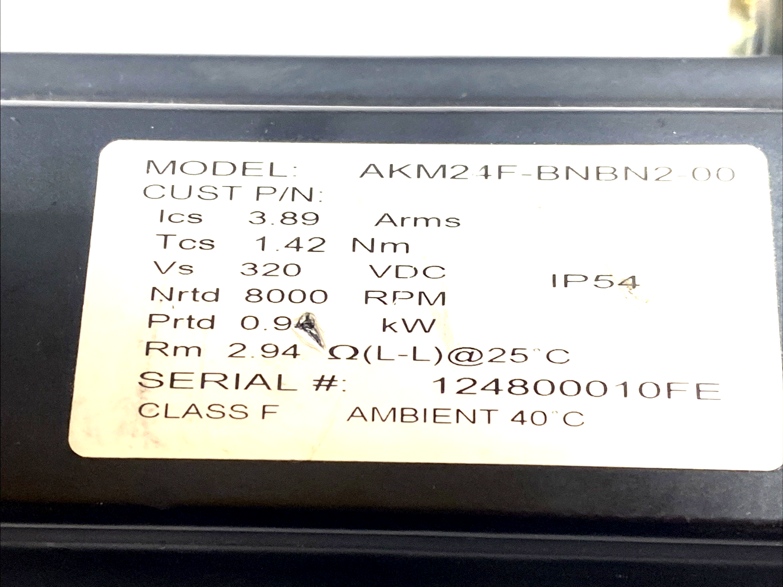 AKM24F-BNBN2-00 | Kollmorgen Servo Motor 3-Phase AKM24 F-Stack - For parts or not working - Maverick Industrial Sales