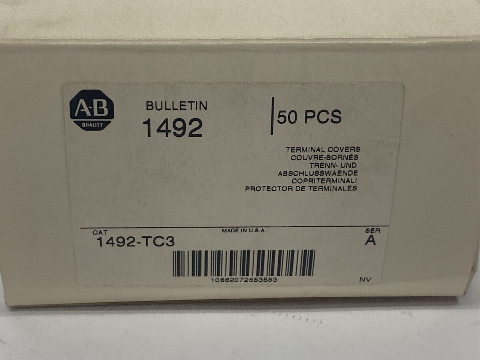 Allen Bradley 1492-TC3 Ser A Terminal Covers Gray LOT OF 49 - Maverick Industrial Sales