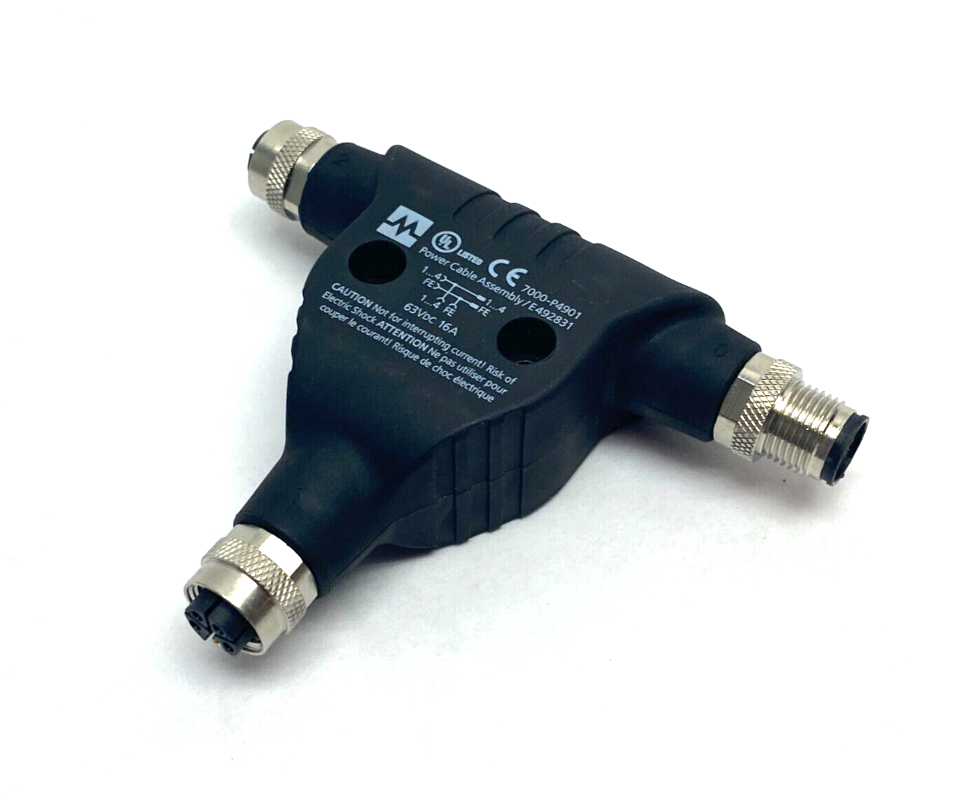 Murrelektronik 7000-P4901-0000000 T-Coupler M12 Axial M to F L-Coded - Maverick Industrial Sales