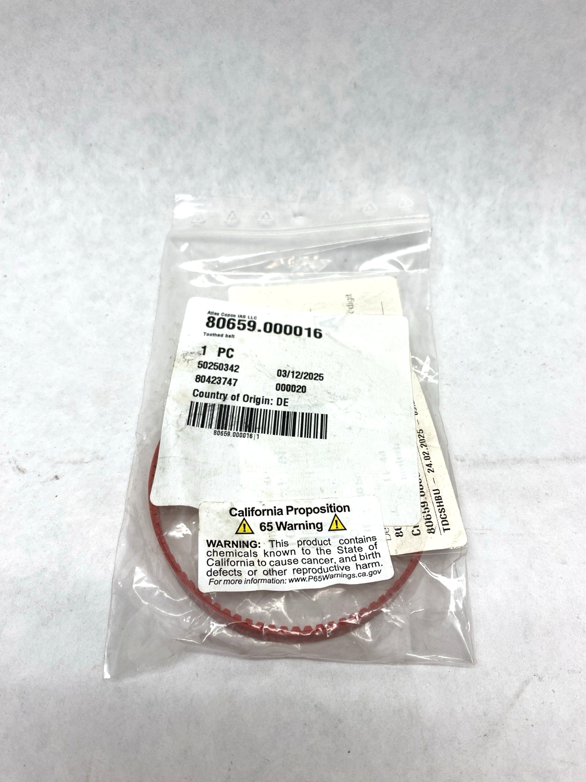 Atlas Copco 80659.000016 Timing Belt Synchroflex AT 3/252 GEN III - Maverick Industrial Sales