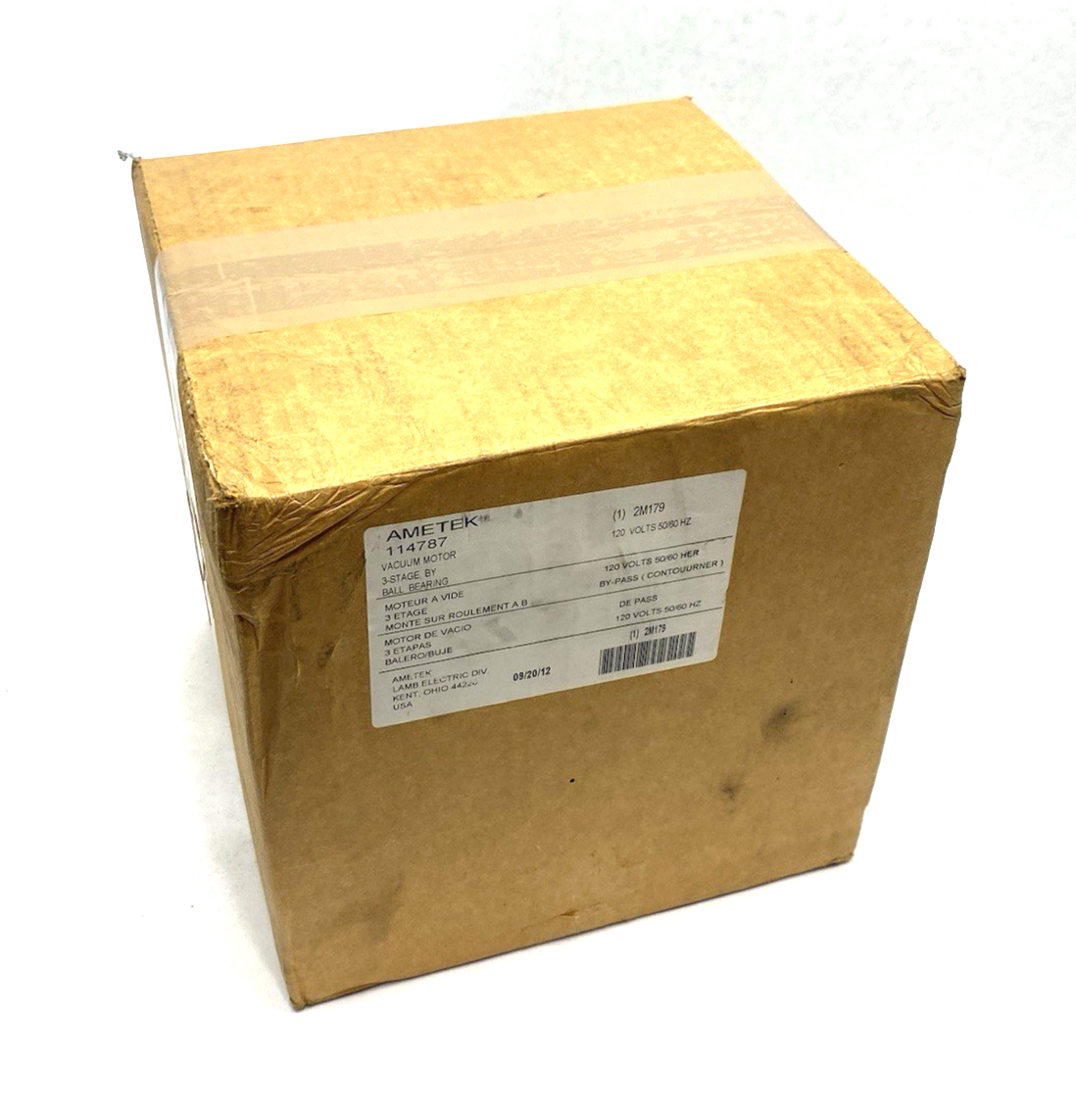 114787 | Ametek Lamb Vacuum Blower Motor, 3-Stage, 120V 50/60Hz 2M179 - New – Open box - Maverick Industrial Sales