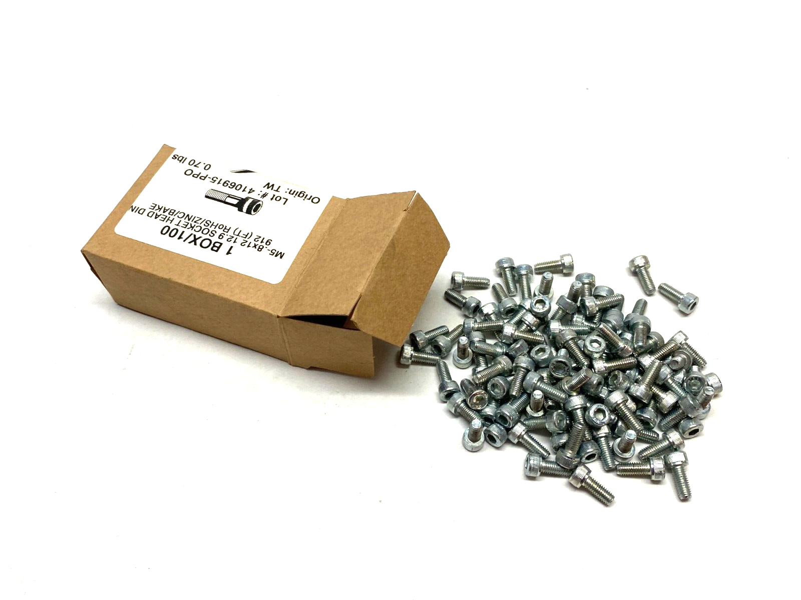 Solution Industries M5-.8x12 12.9 Socket Head Bolt DIN 912 BOX OF 100 - New – Open box - Maverick Industrial Sales