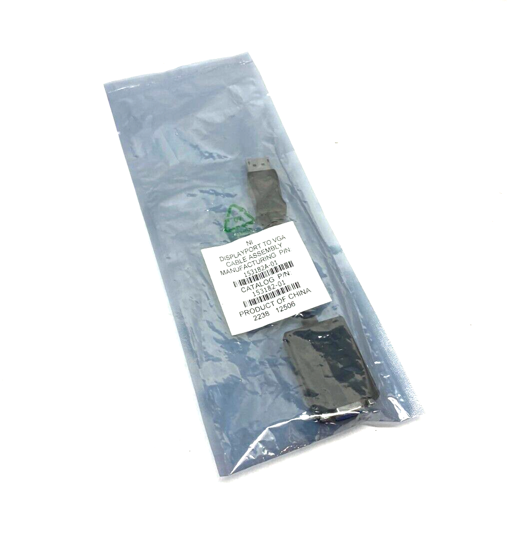 National Instruments 153182A-01 Display Port to VGA Cable Assembly - Maverick Industrial Sales