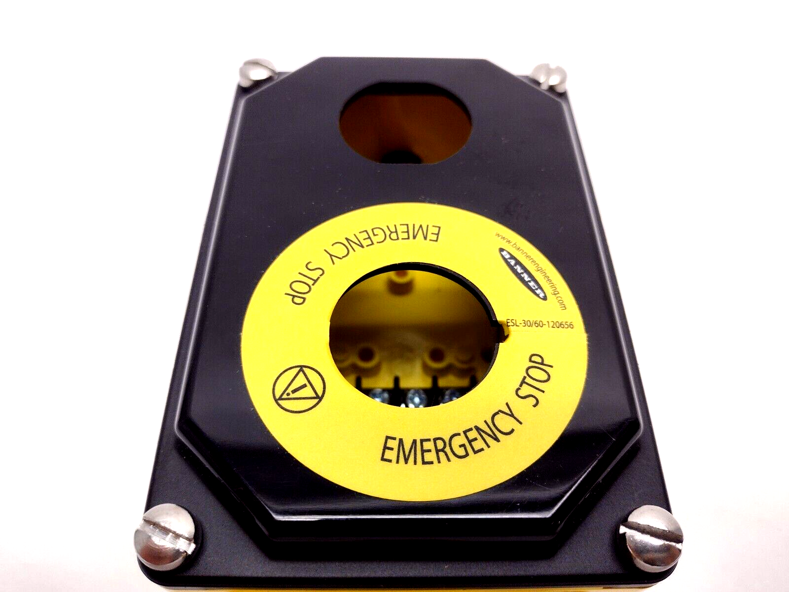 SSA-EB1PL2-12EB1Q12K50 | Banner Engineering Flush-Mount Emergency Stop Enclosure - Used - Maverick Industrial Sales