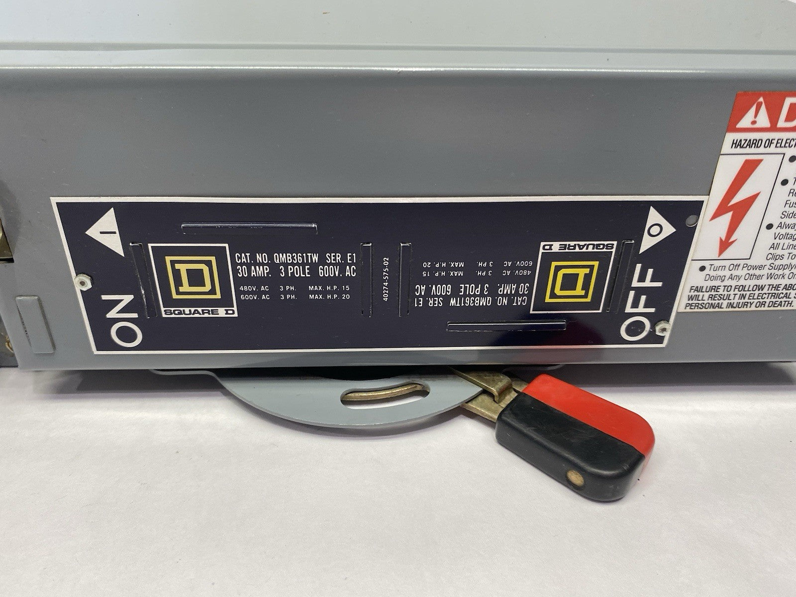 QMB361TW | Square D Fusible Twin Switch Panelboard Disconnector 30A 3-Pole - Used - Maverick Industrial Sales
